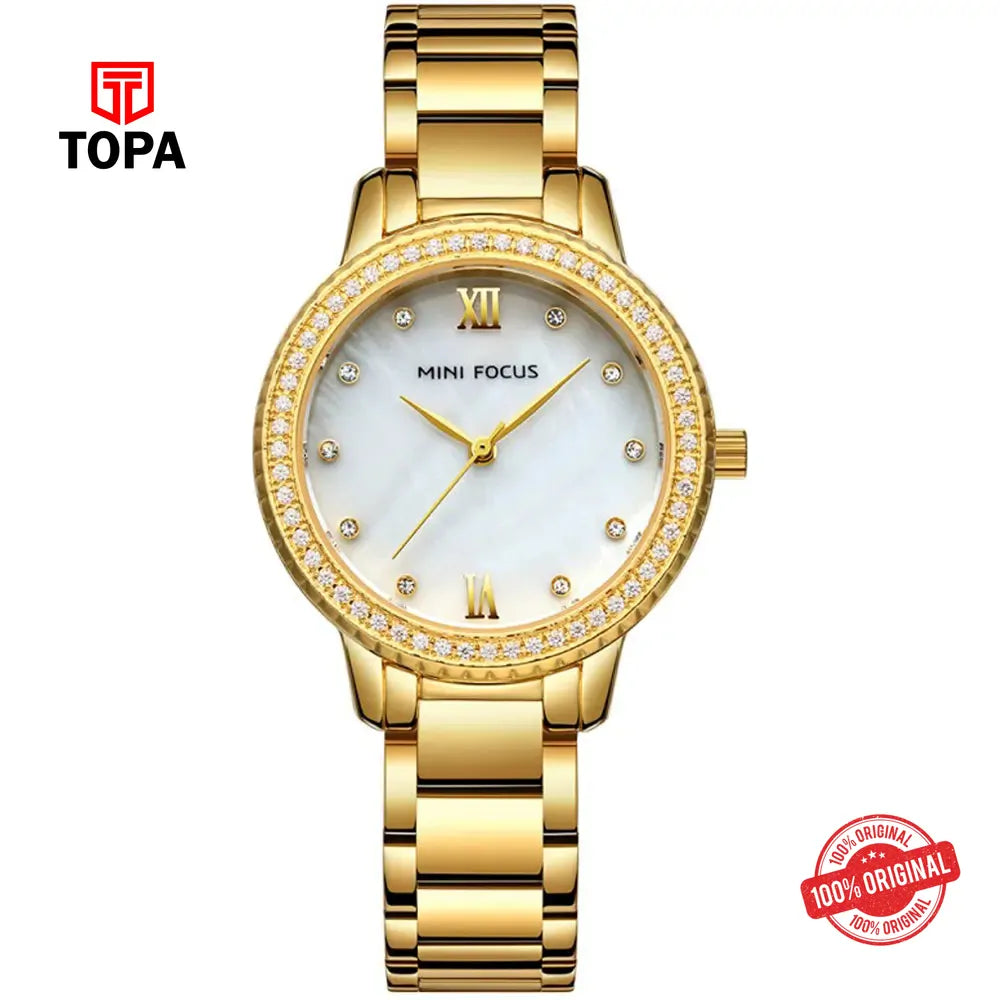 Mini Focus MF0226L-03 Metal Band Women Watch - Topa