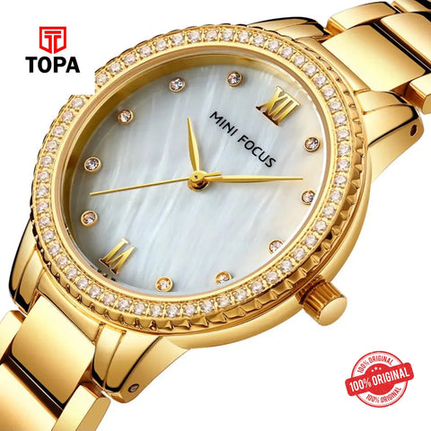 Mini Focus MF0226L-03 Metal Band Women Watch - Topa