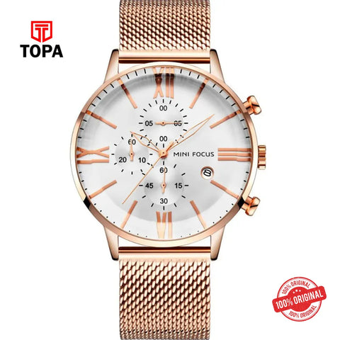 Mini Focus MF0236G-02 Mesh Band Men Watch - Topa