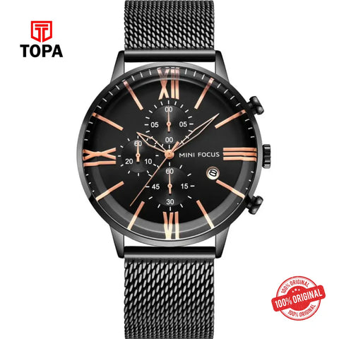 Mini Focus MF0236G-03 Mesh Band Men Watch - Topa