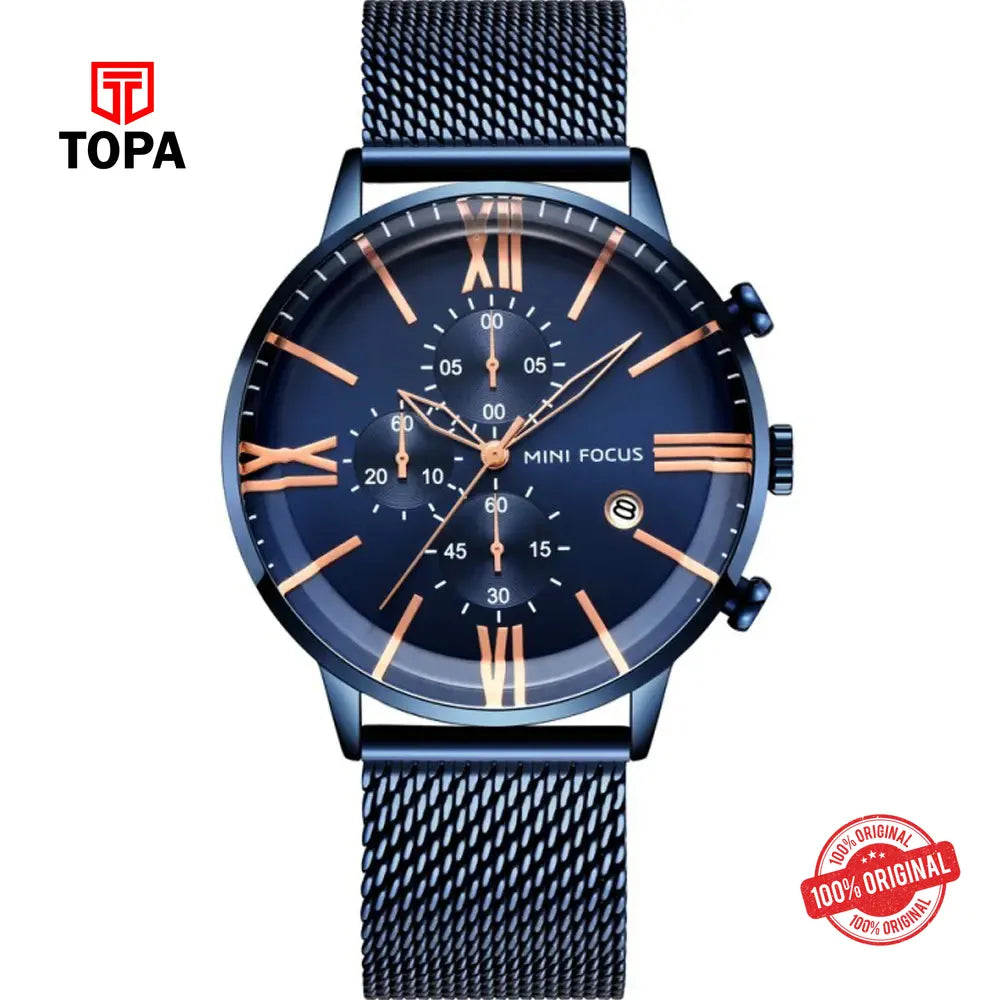 Mini Focus MF0236G-04 Mesh Band Men Watch - Topa