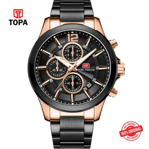 Mini Focus MF0237G-02 Metal Band Men Watch - Topa
