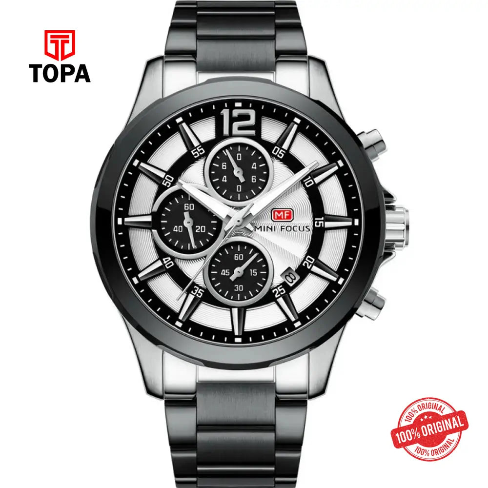 Mini Focus MF0237G-04 Metal Band Men Watch - Topa