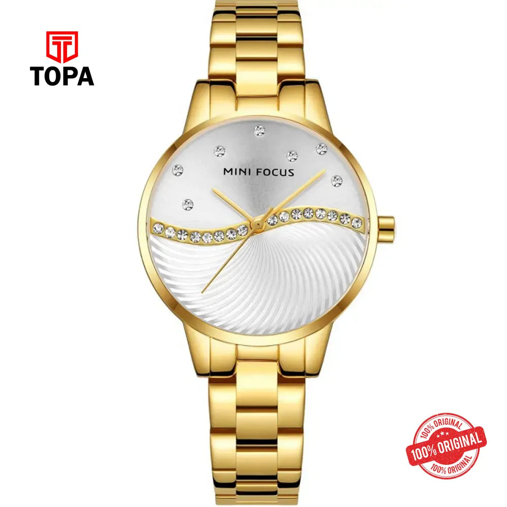 Mini Focus MF0263L-01 Metal Band Women Watch - Topa