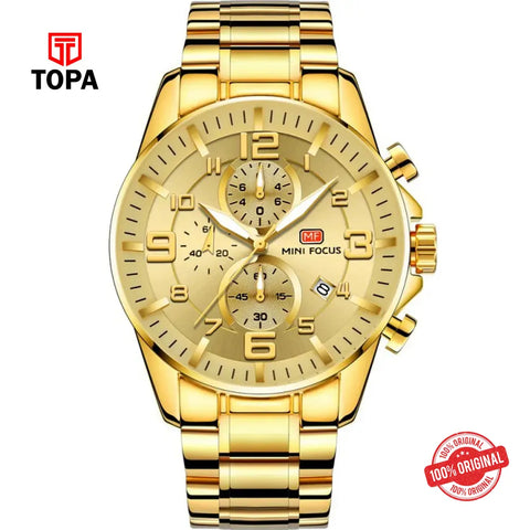 Mini Focus MF0278G-03 Metal Band Men Watch - Topa