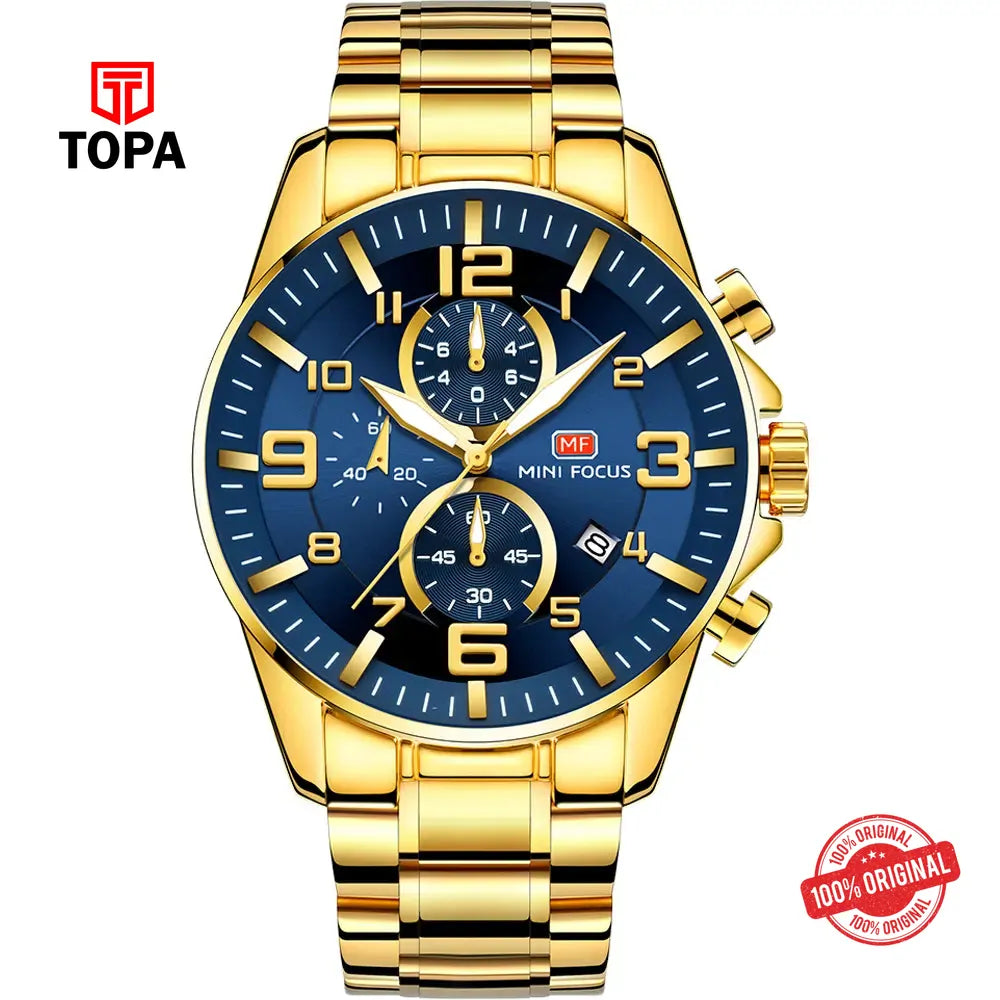 Mini Focus MF0278G-04 Metal Band Men Watch - Topa