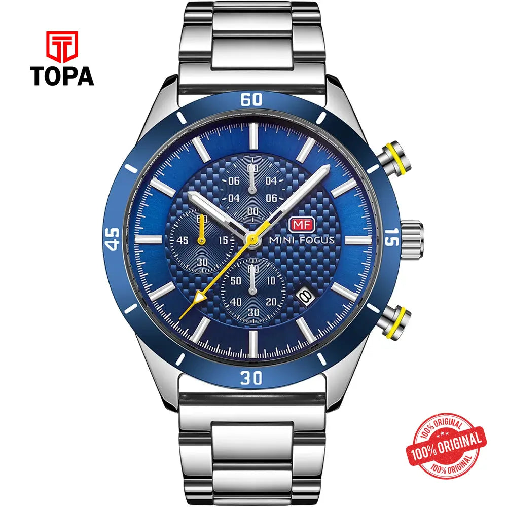 Mini Focus MF0283G-03 Metal Band Men Watch - Topa