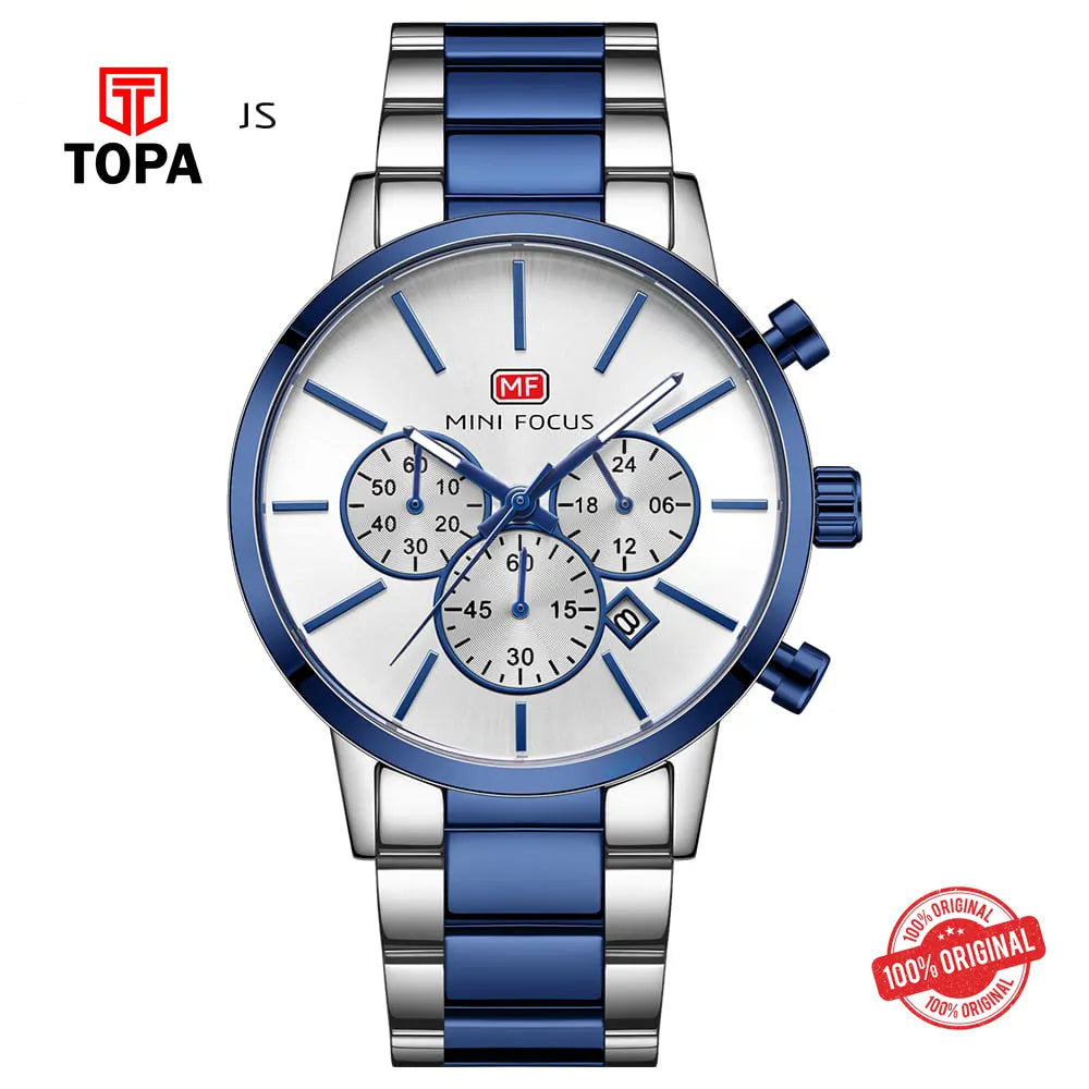 Mini Focus MF0294G-01 Metal Band Men Watch - Topa