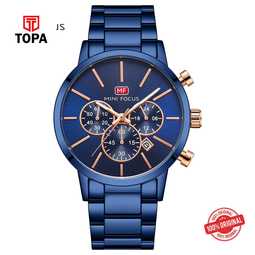 Mini Focus MF0294G-03 Metal Band Men Watch - Topa