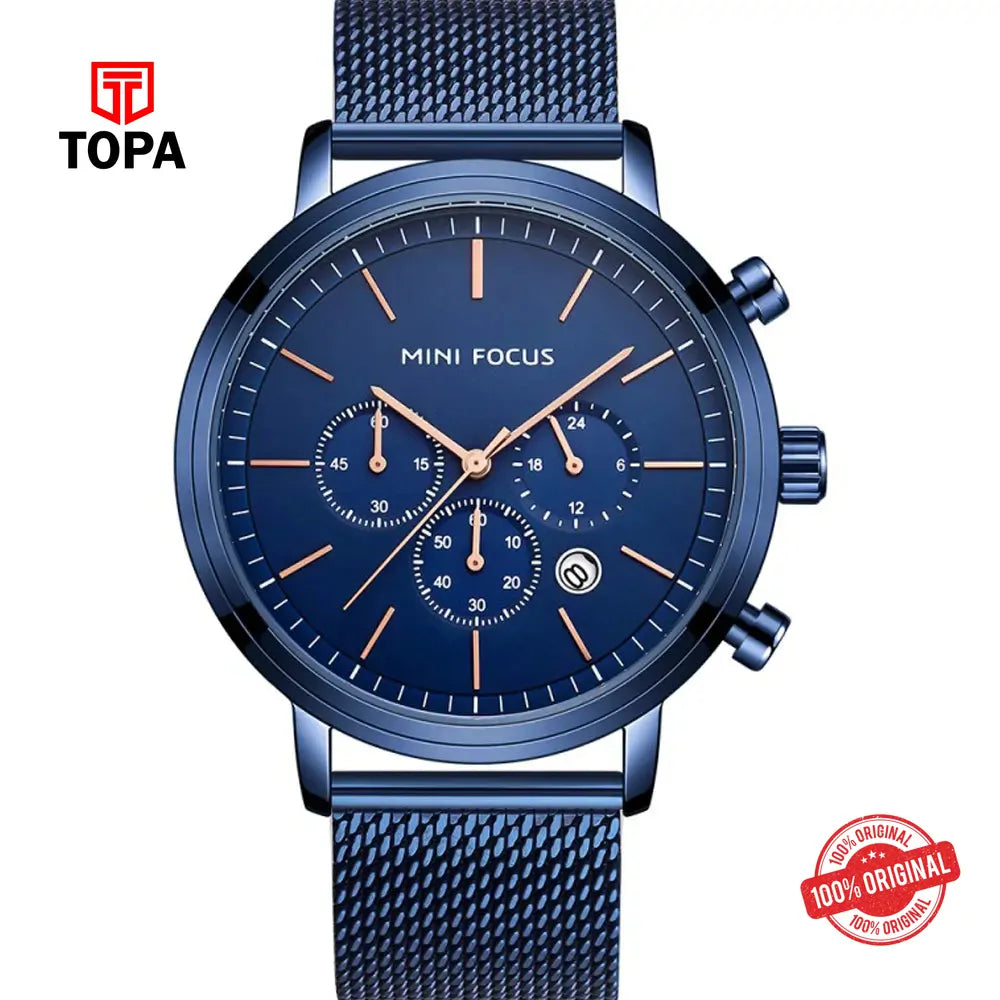 Mini Focus MF0297G-03 Mesh Band Men Watch - Topa