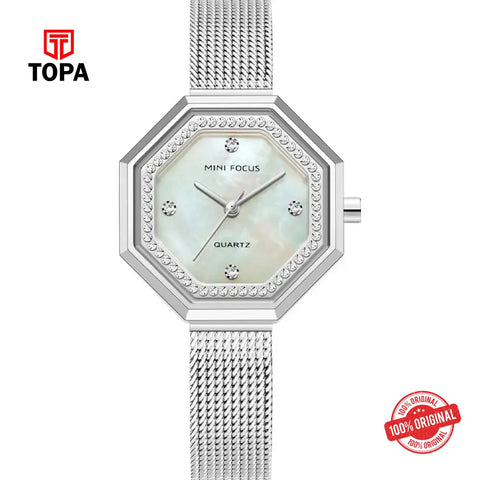Mini Focus MF0304L-01 Mesh Band Women Watch - Topa