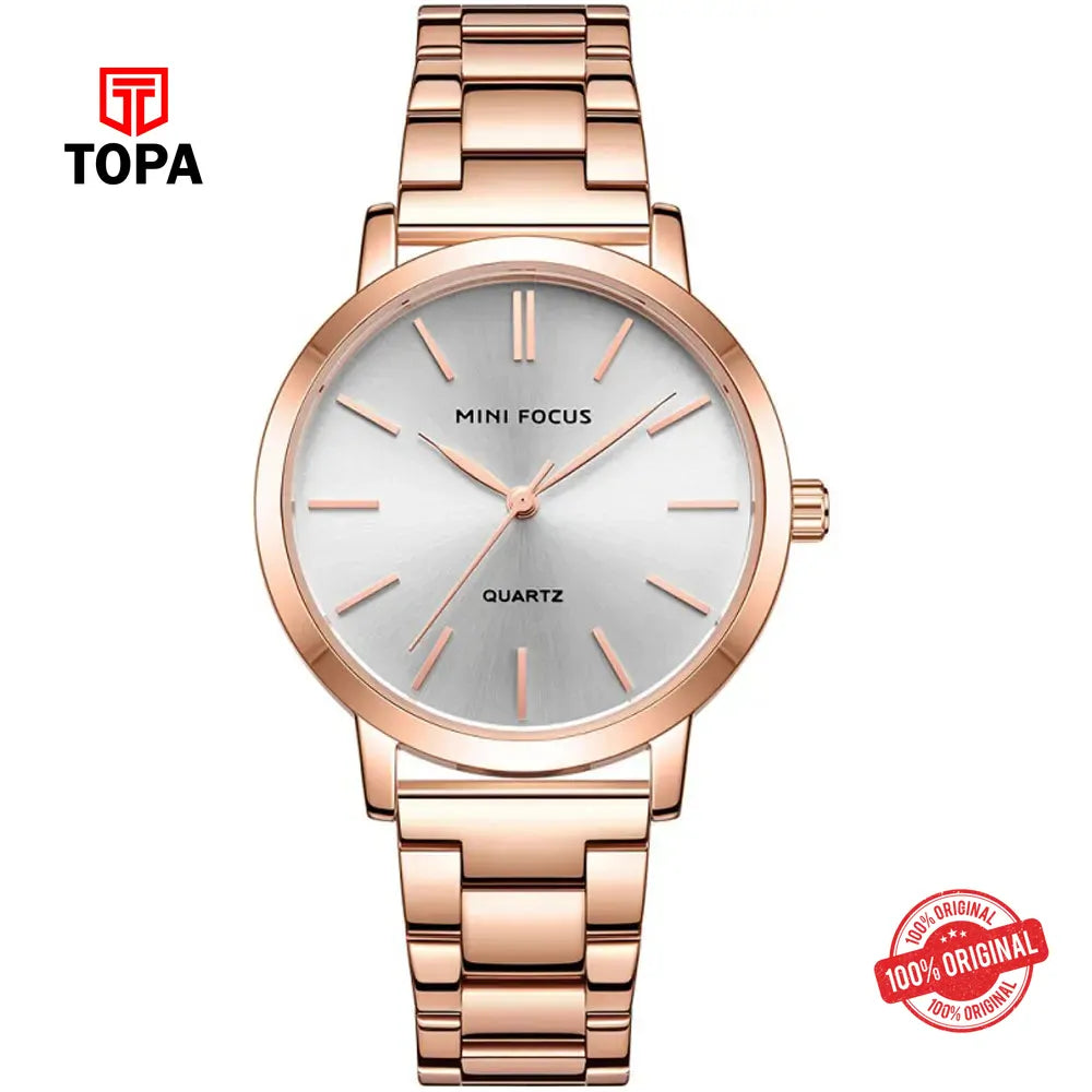 Mini Focus MF0307L-03 Metal Band Women Watch - Topa