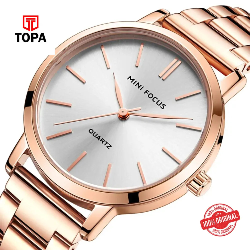 Mini Focus MF0307L-03 Metal Band Women Watch - Topa