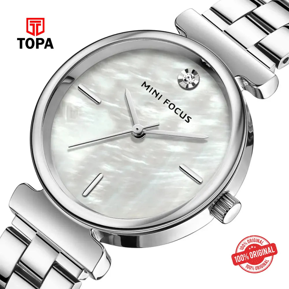 Mini Focus MF0309L-01 Metal Band Women Watch - Topa