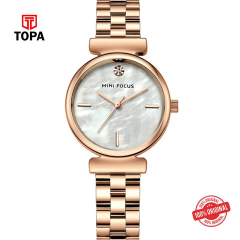 Mini Focus MF0309L-03 Metal Band Women Watch - Topa