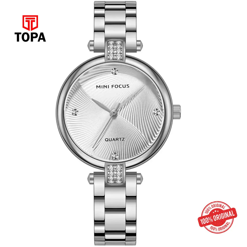 Mini Focus MF0310L-01 Metal Band Women Watch - Topa