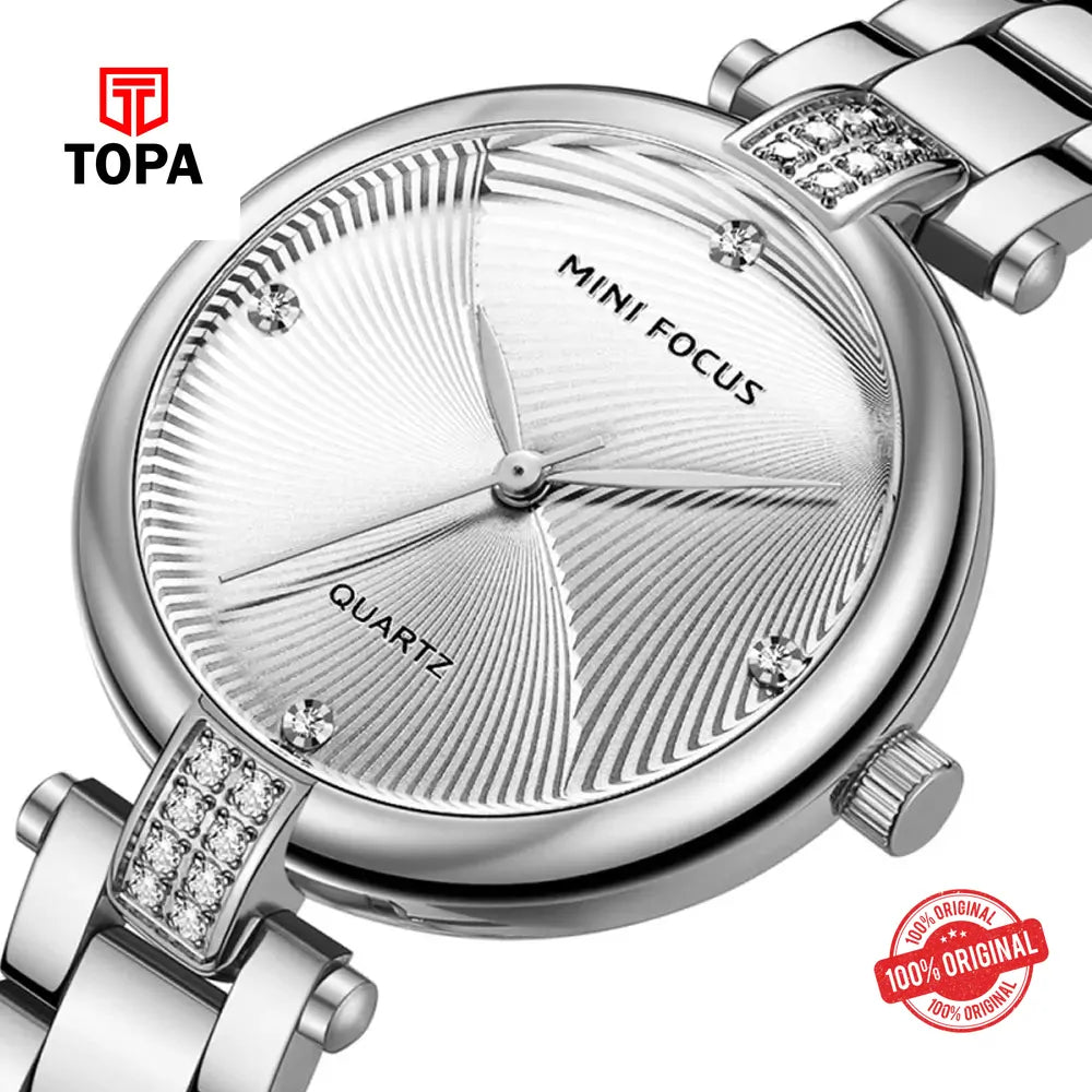 Mini Focus MF0310L-01 Metal Band Women Watch - Topa