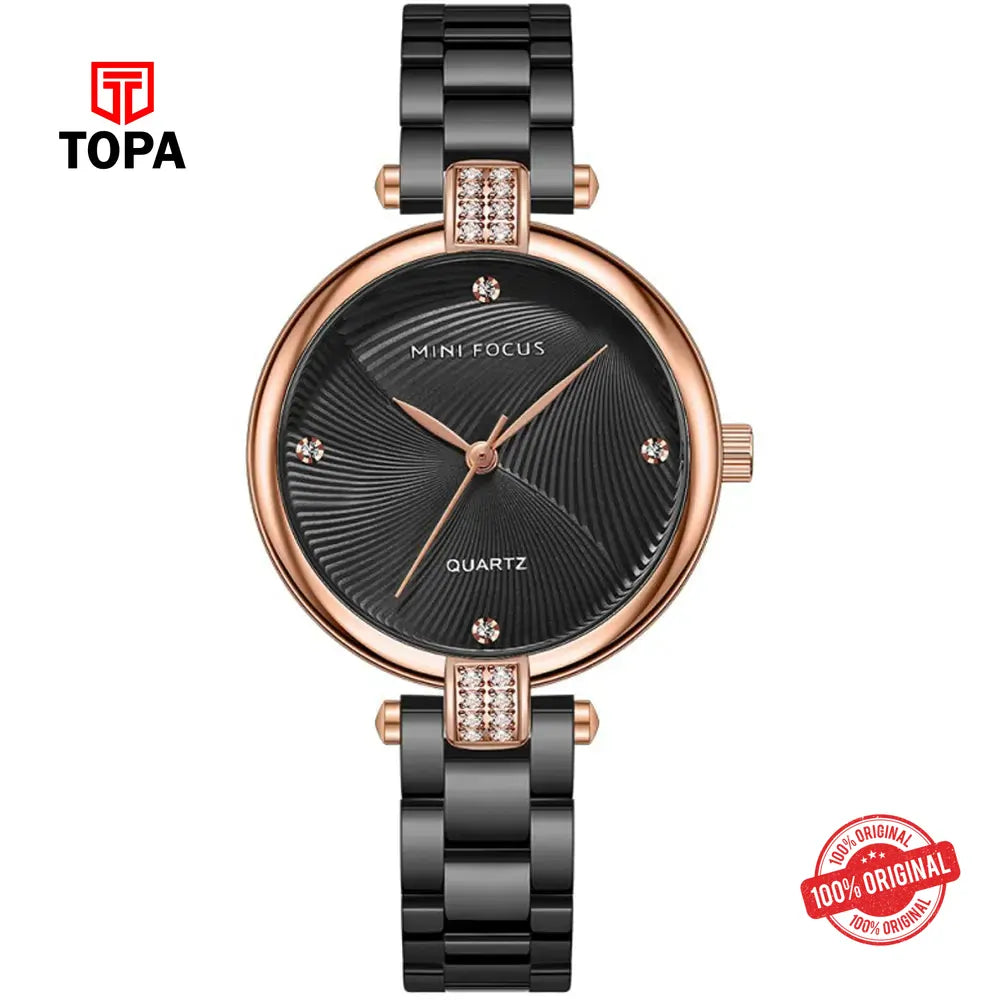 Mini Focus MF0310L-05 Metal Band Women Watch - Topa