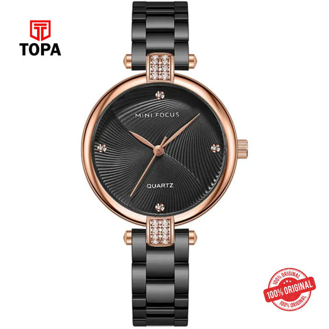 Mini Focus MF0310L-05 Metal Band Women Watch - Topa
