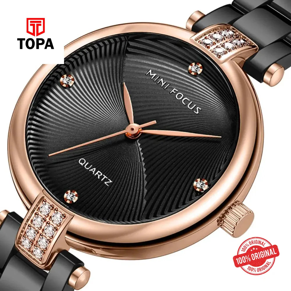 Mini Focus MF0310L-05 Metal Band Women Watch - Topa