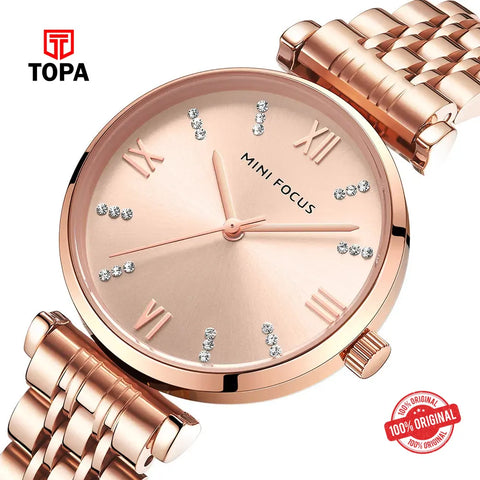 Mini Focus MF0335L-03 Metal Band Men Watch - Topa