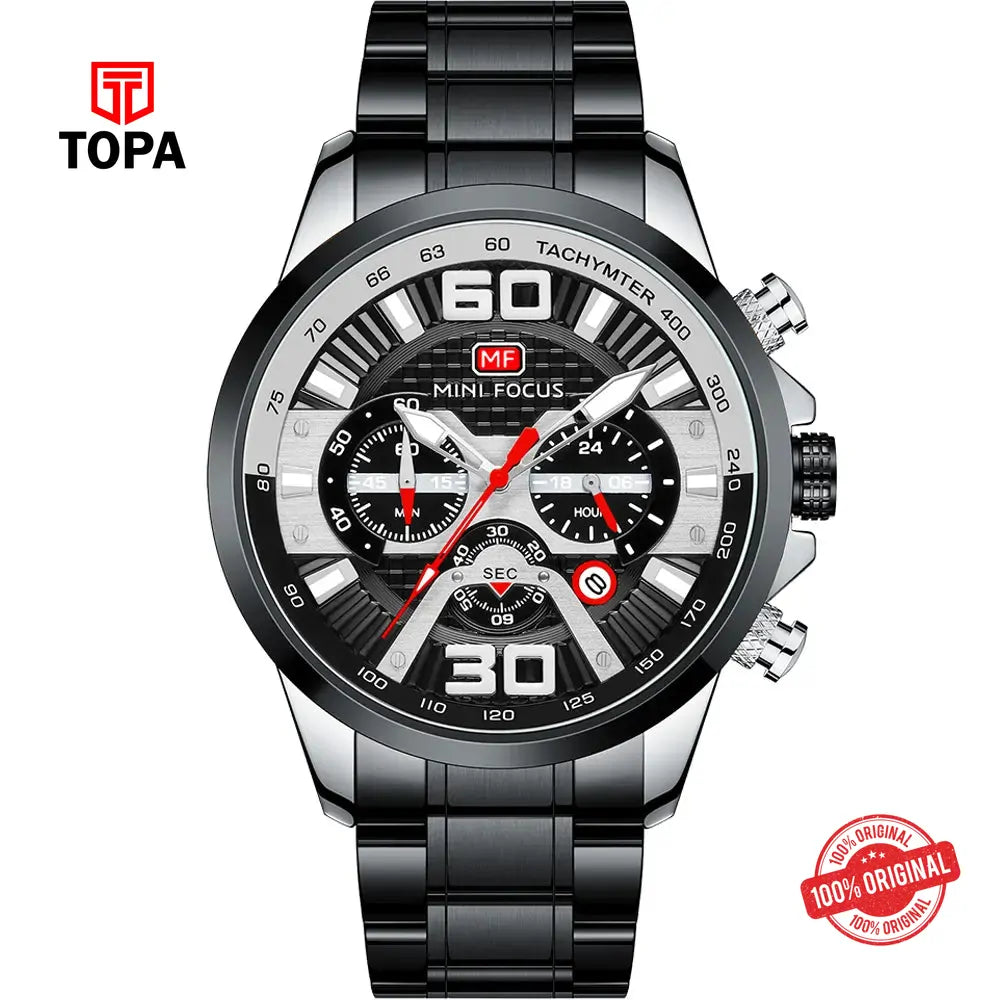 Mini Focus MF0336G-01 Metal Band Men Watch - Topa