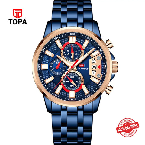 Mini Focus MF0352G-03 Metal Band Men Watch - Topa