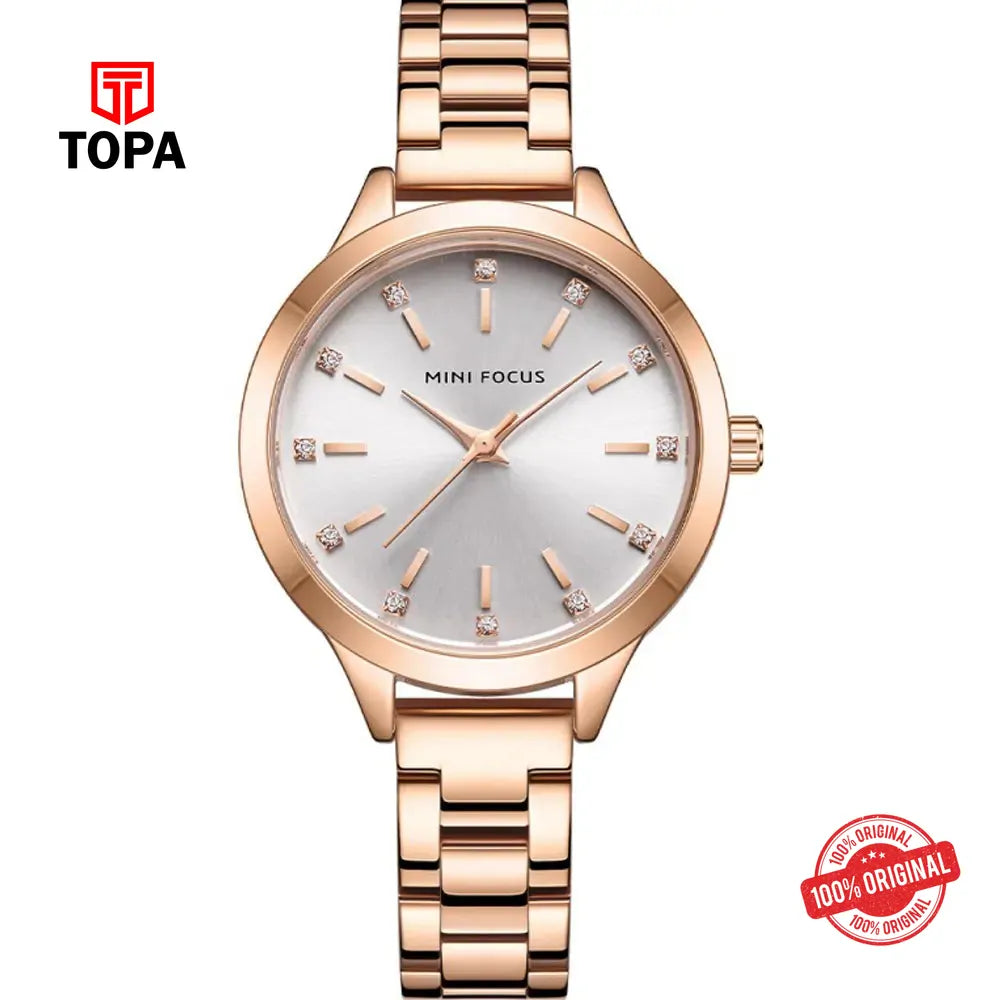 Mini Focus MF0367L-03 Metal Band Women Watch - Topa