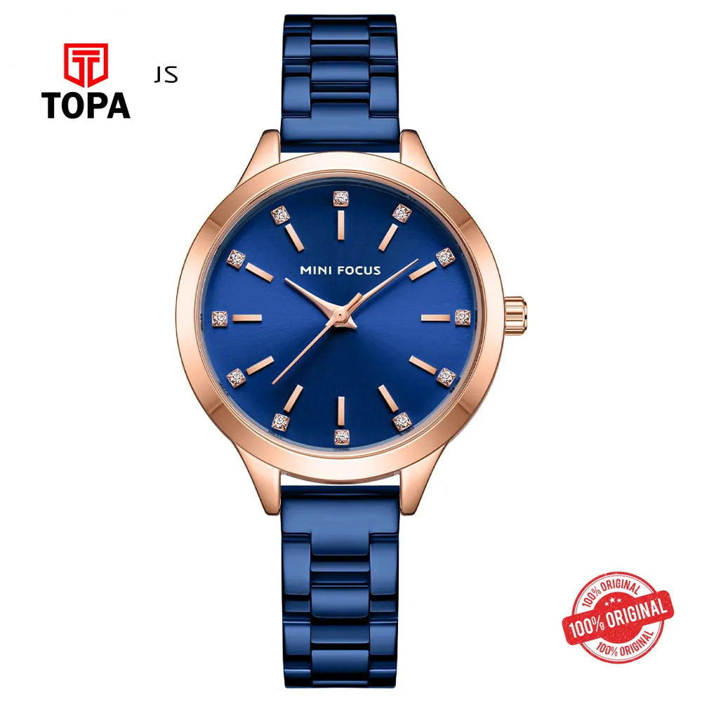 Mini Focus MF0367L-04 Metal Band Woman Watch - Topa
