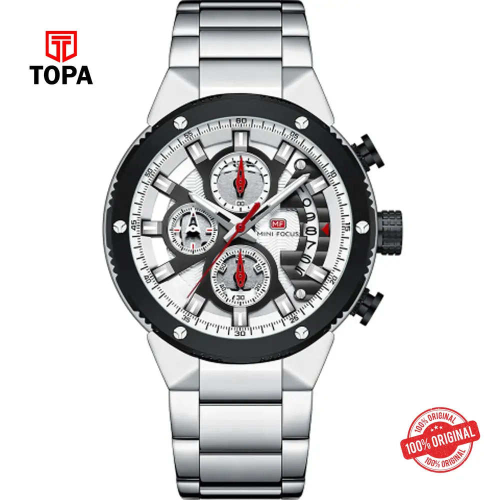 Mini Focus MF0397G-01 Metal Band Men Watch - Topa