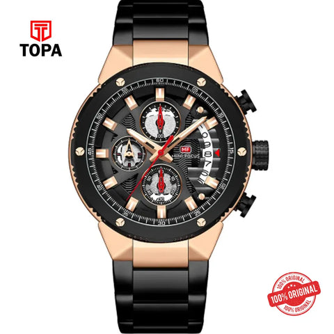 Mini Focus MF0397G-02 Metal Band Men Watch - Topa