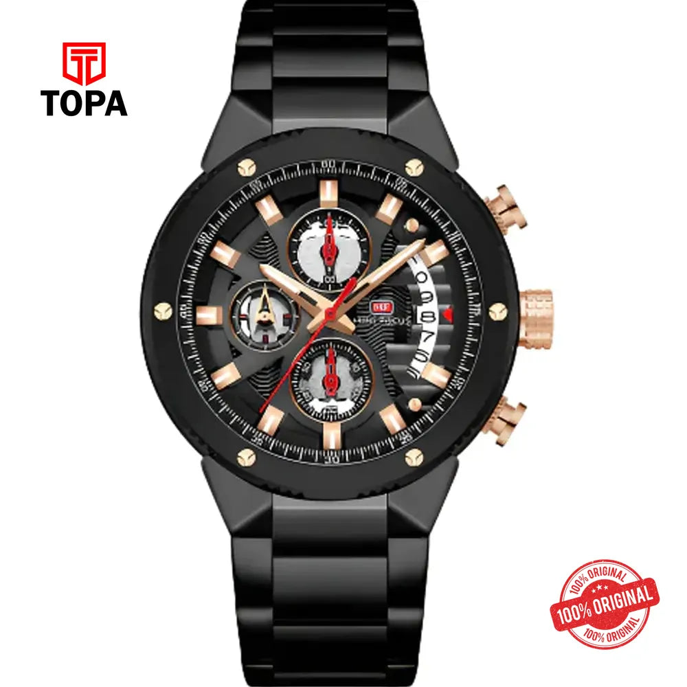 Mini Focus MF0397G-05 Metal Band Men Watch - Topa