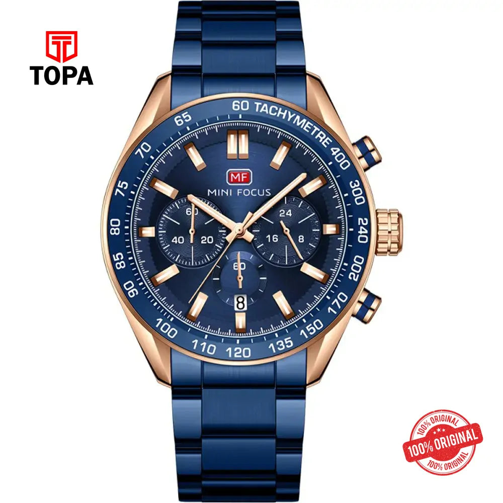 Mini Focus MF0403G-04 Metal Band Men Watch - Topa
