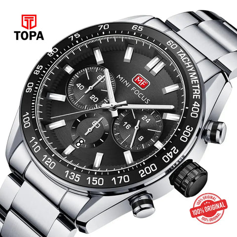 Mini Focus MF0403G-05 Metal Band Men Watch - Topa