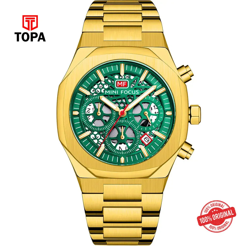 Mini Focus MF0411G-02 Metal Band Men Watch - Topa