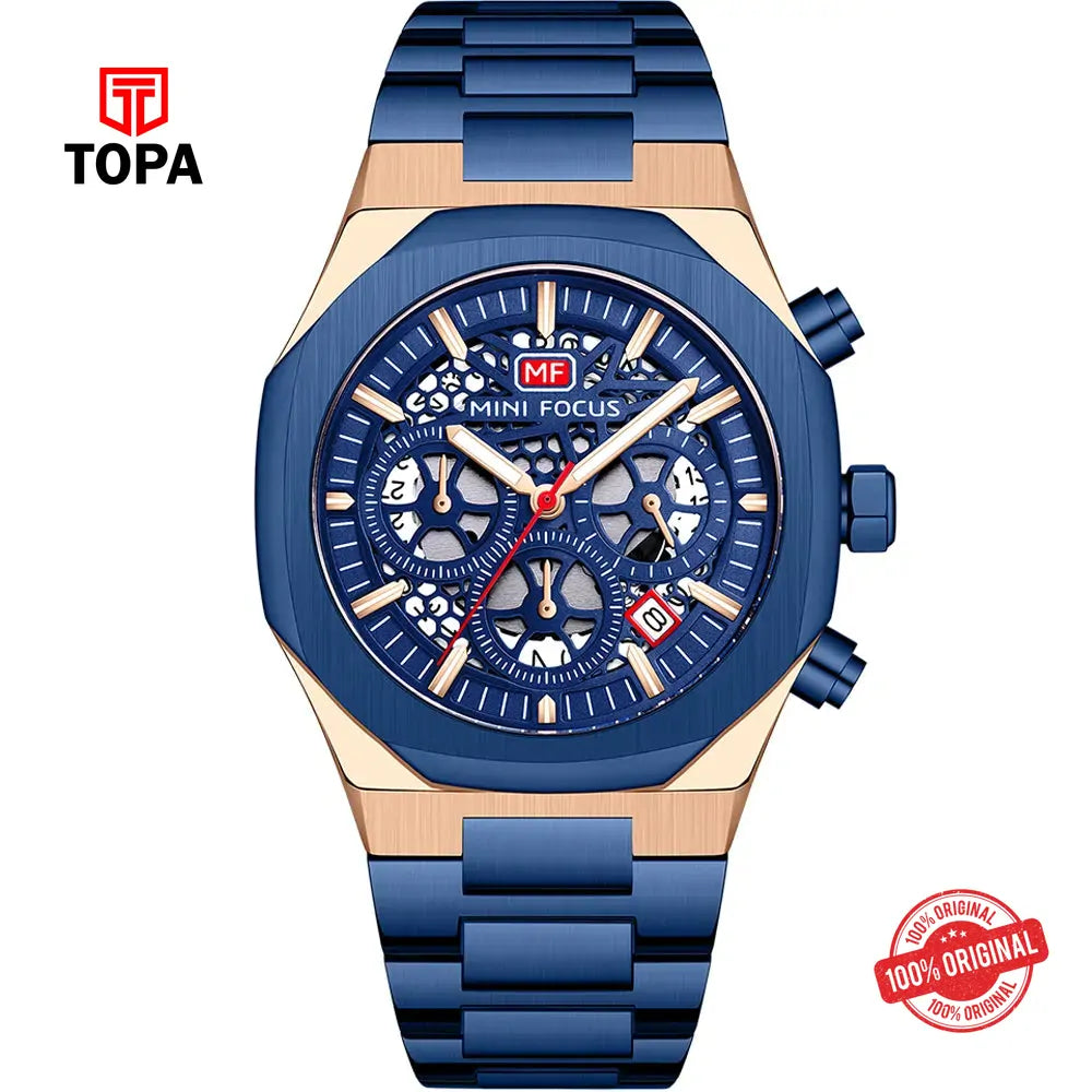 Mini Focus MF0411G-03 Metal Band Men Watch - Topa