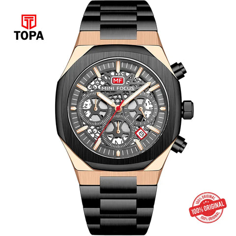 Mini Focus MF0411G-04 Metal Band Men Watch - Topa