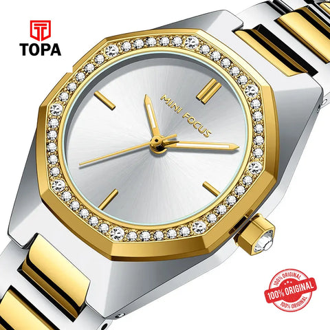Mini Focus MF0433L-01 Metal Band Women Watch - Topa