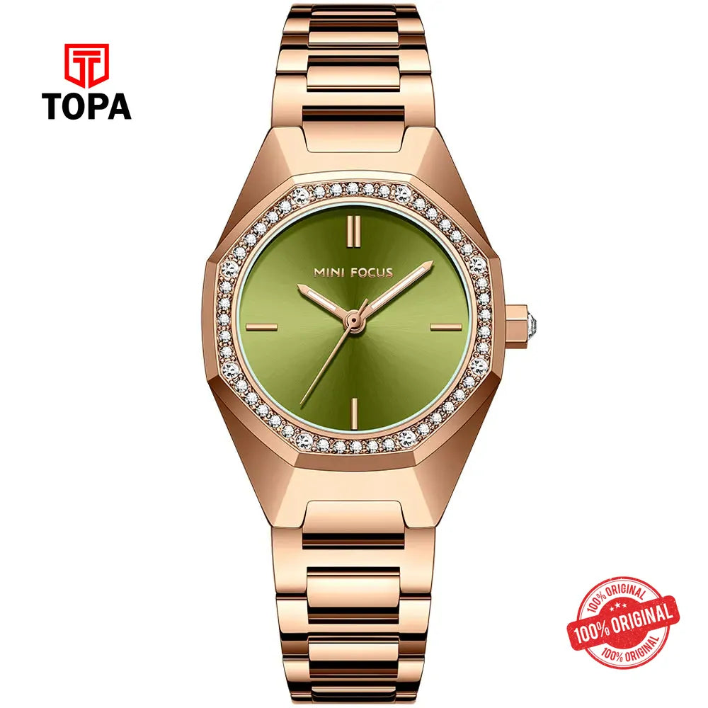 Mini Focus MF0433L-04 Metal Band Women Watch - Topa