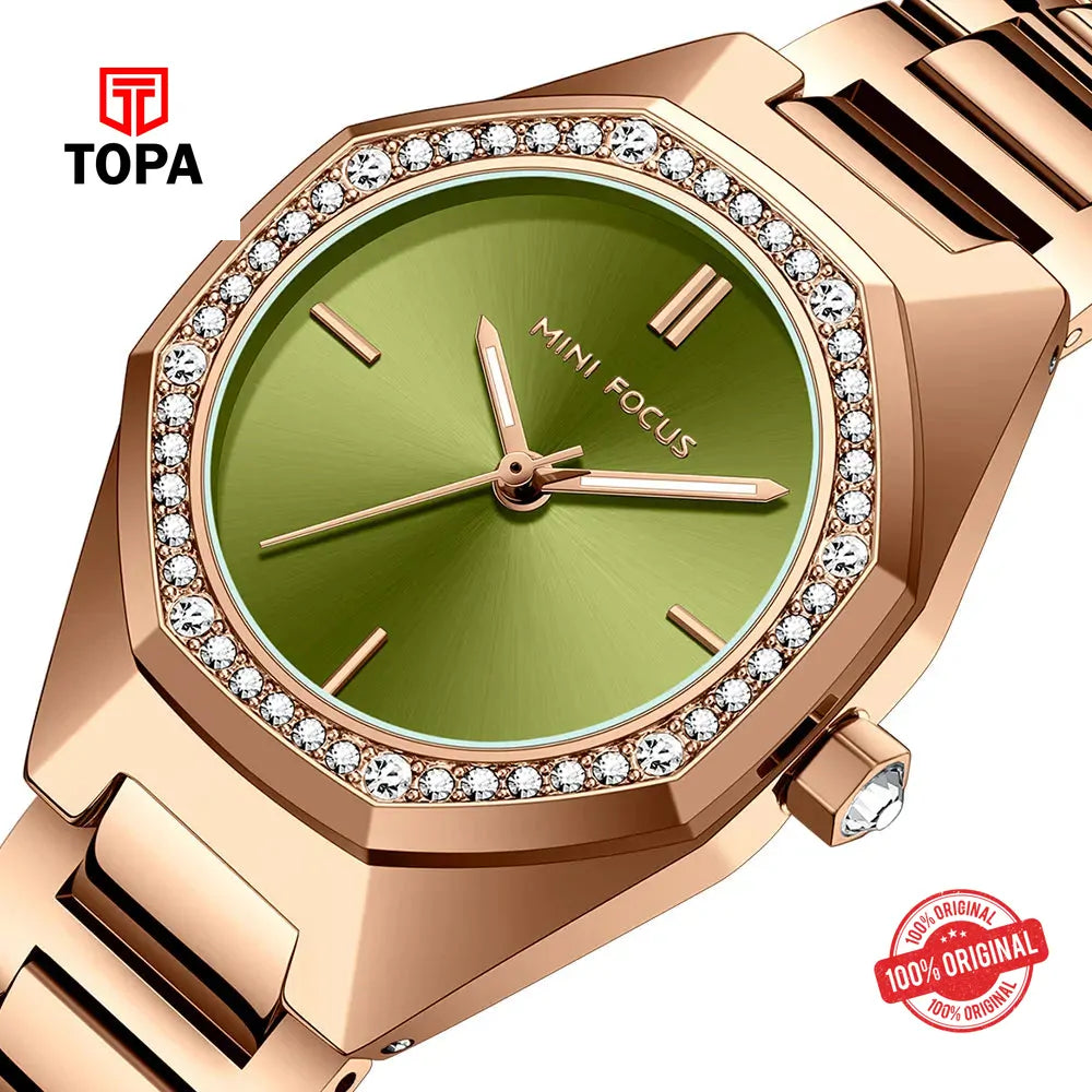 Mini Focus MF0433L-04 Metal Band Women Watch - Topa