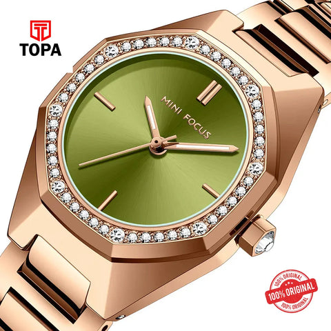 Mini Focus MF0433L-04 Metal Band Women Watch - Topa