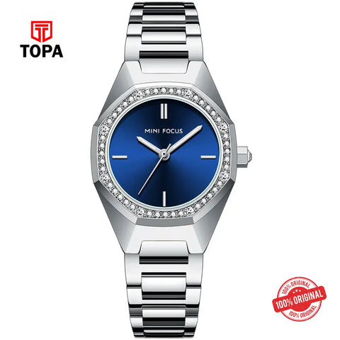 Mini Focus MF0433L-05 Metal Band Women Watch - Topa