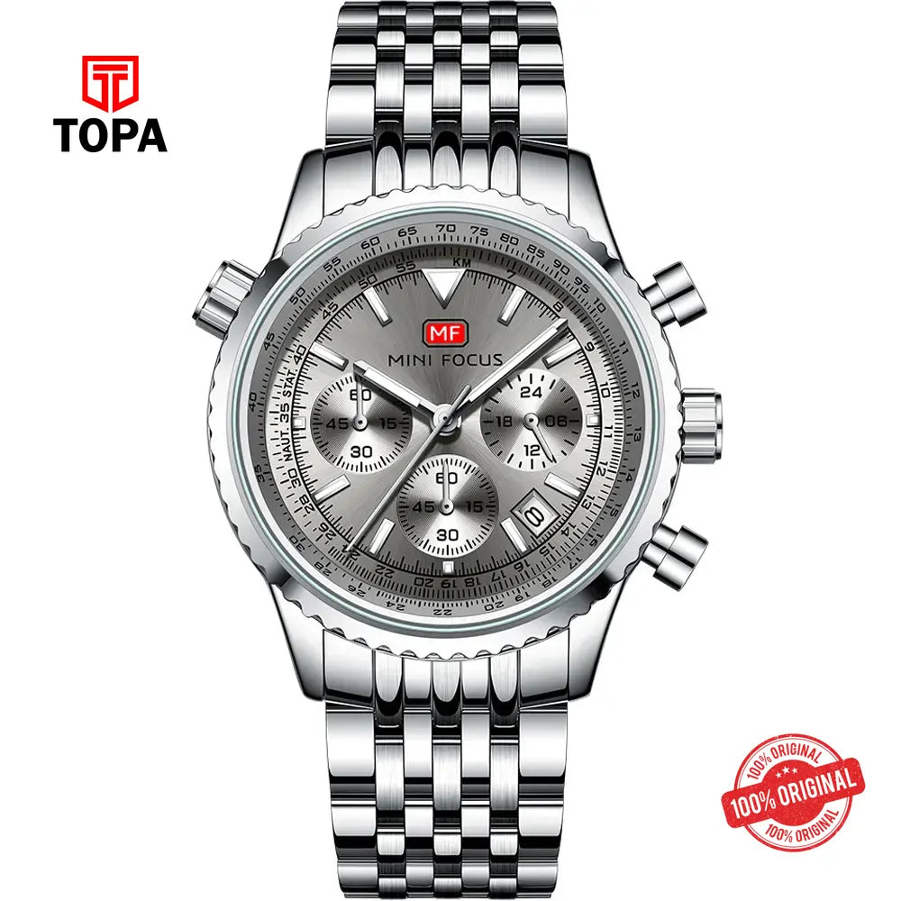 Mini Focus MF0463G-01 Metal Band Men Watch - Topa