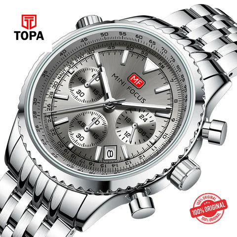 Mini Focus MF0463G-01 Metal Band Men Watch - Topa