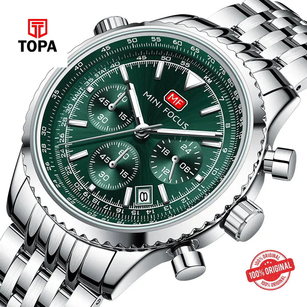 Mini Focus MF0463G-02 Metal Band Men Watch - Topa