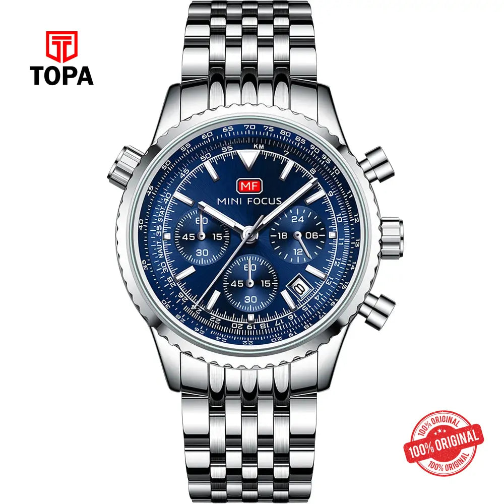 Mini Focus MF0463G-03 Metal Band Men Watch - Topa