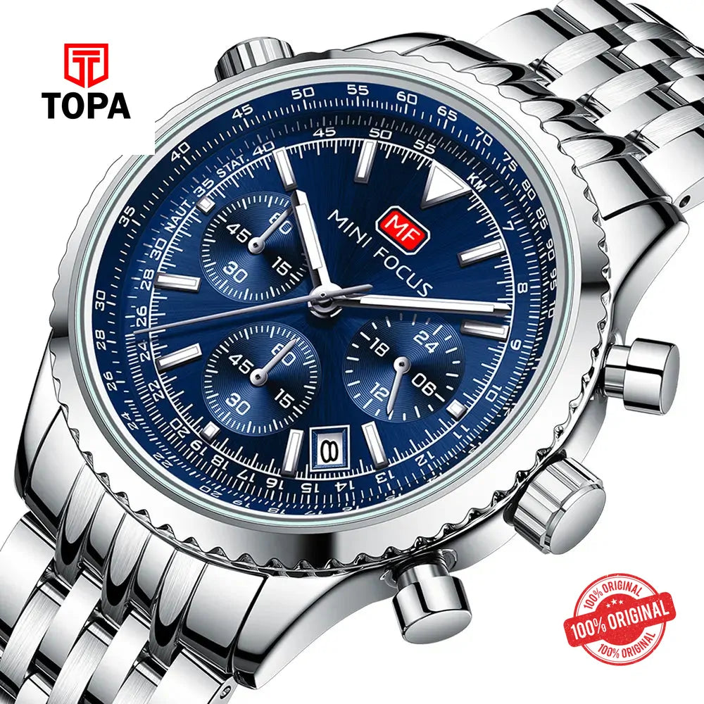 Mini Focus MF0463G-03 Metal Band Men Watch - Topa