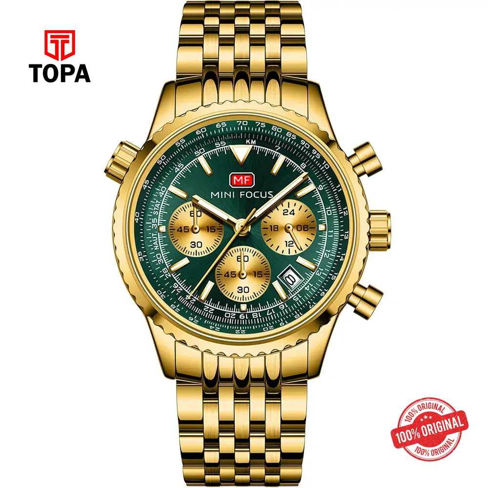 Mini Focus MF0463G-04 Metal Band Men Watch - Topa