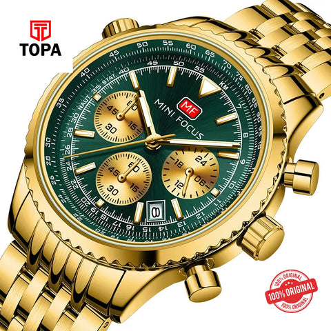 Mini Focus MF0463G-04 Metal Band Men Watch - Topa