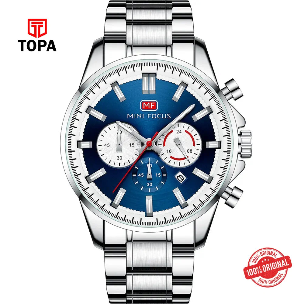 Mini Focus MF0469G-01 Metal Band Men Watch - Topa